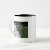 賛美歌の63:2の白のツツジ ツートーンマグカップ (正面左)