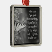 賛美歌の63:7のオーナメントの聖なる書物、経典の聖書は-喜びます メタルオーナメント (右)