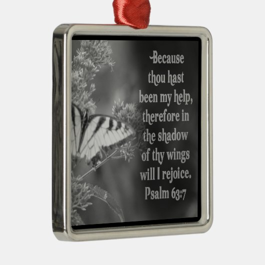 賛美歌の63:7のオーナメントの聖なる書物、経典の聖書は-喜びます メタルオーナメント (右)