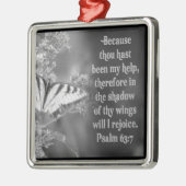 賛美歌の63:7のオーナメントの聖なる書物、経典の聖書は-喜びます メタルオーナメント (左)