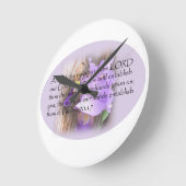 賛美歌の90:17 KJVの聖書の詩 ラウンド壁時計 (傾斜)