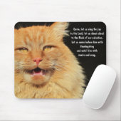 賛美歌の95:1 -大きいオレンジ猫のミームを歌うこととの2 マウスパッド (マウス)