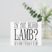 賛美歌は血の中で洗われる(白) ポストカード (スタンド正面)