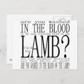 賛美歌は血の中で洗われる(白) ポストカード (正面/裏面)