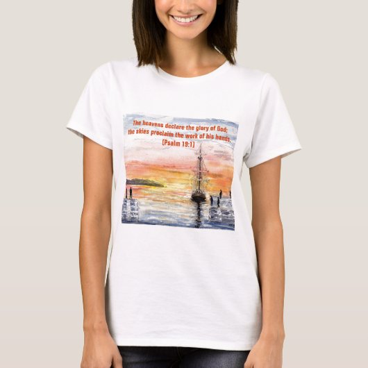 「賛美歌及び水彩画」のTシャツ Tシャツ (正面)