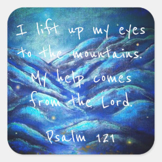 賛美歌121のキリスト教の聖なる書物、経典のステッカー スクエアシール