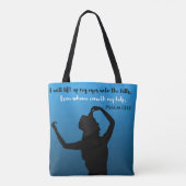 賛美歌121の青及び黒いトート トートバッグ (裏面)