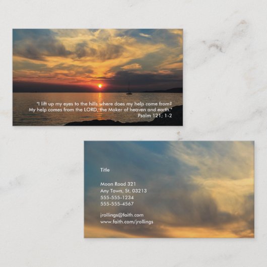 賛美歌121; 1-2 -宗教 名刺 (正面/裏面)