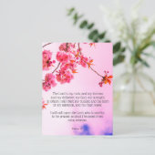 賛美歌18の桜のクリスチャンの郵便はがき ポストカード (スタンド正面)