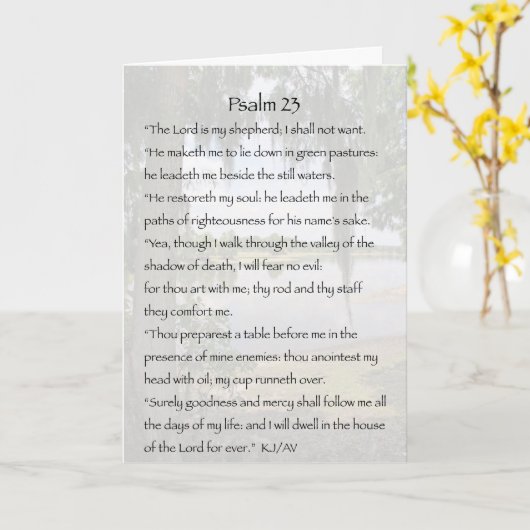 賛美歌23の哀悼カード カード (黄色い花)