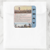 賛美歌23は、主私の羊飼いの祈りの言葉のステッカーです スクエアシール (バッグ)