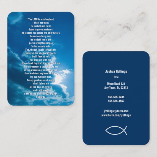 賛美歌23 -クリスチャン 名刺 (正面/裏面)