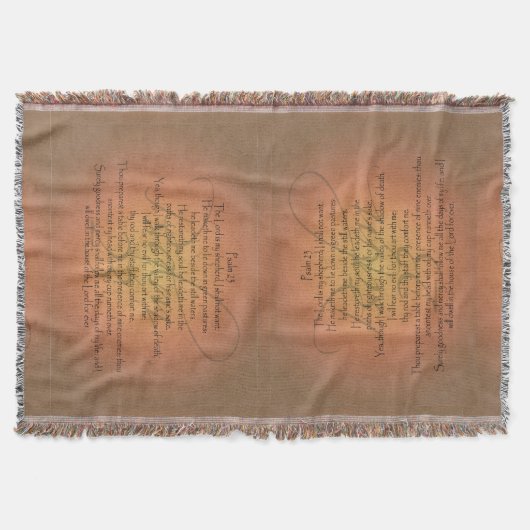 賛美歌23 KJVの宗教キリスト教の聖書の詩 スローブランケット (正面)