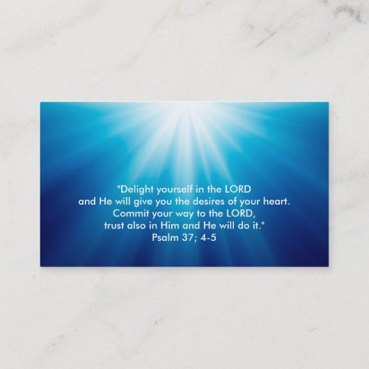 賛美歌37; 4-5 -クリスチャン 名刺 (裏面)