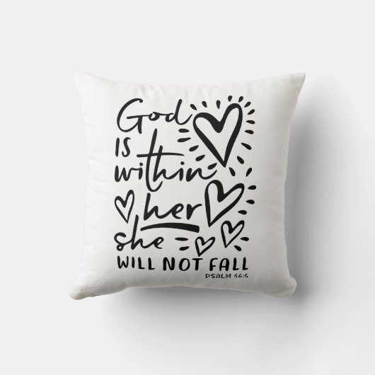 賛美歌46の聖書の詩の装飾用クッション クッション (裏面)