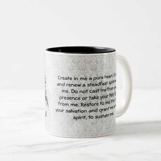 賛美歌51の祈りの言葉のマグ ツートーンマグカップ (正面右)