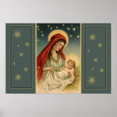 賛美母は子供イエスのクリスマスを持つ ポスター (正面)