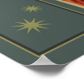 賛美母は子供イエスのクリスマスを持つ ポスター (角)