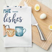 賛美皿を洗う キッチンタオル (四つ折り)