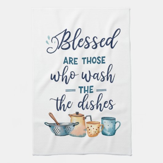 賛美皿を洗う キッチンタオル (縦)