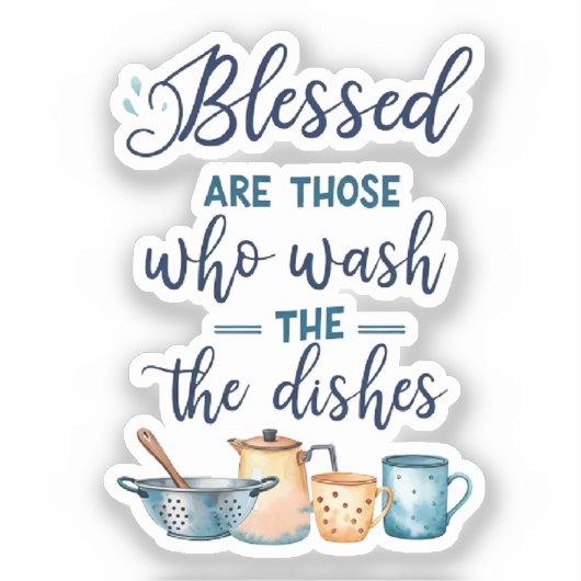 賛美皿を洗う シール (正面)