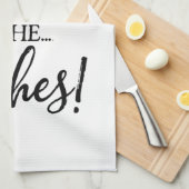 賛美皿を盛る人⎥ キッチンタオル (四つ折り)