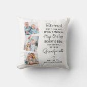 賛美祖父母の孫フォトコラージュ クッション (正面)