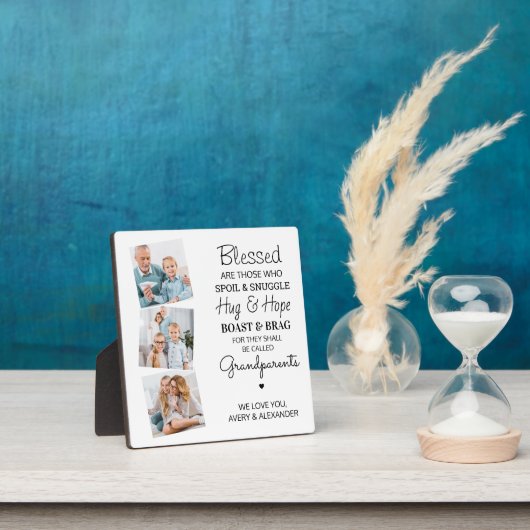 賛美祖父母の孫フォトコラージュ フォトプラーク (インサイチュ)