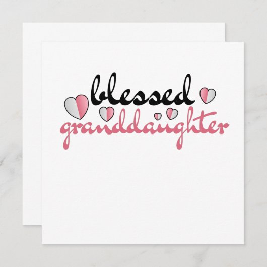 賛美私の愛しい祖父母の孫娘 招待状 (正面/裏面)