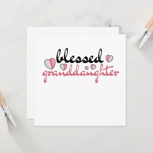 賛美私の愛しい祖父母の孫娘 招待状 (正面/裏面インサイチュ)