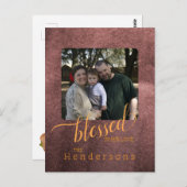 賛美秋の家族カスタム写真 ポストカード (正面/裏面)