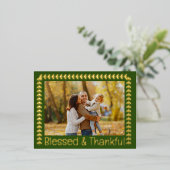賛美縁ど&感謝箔ホイルホリデーカード 箔シーズンポストカード (立ち正面)