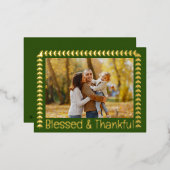 賛美縁ど&感謝箔ホイルホリデーカード 箔シーズンポストカード (正面/裏面)