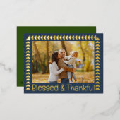 賛美縁ど&感謝箔ホイルホリデーカード 箔シーズンポストカード (正面/裏面)