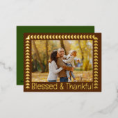 賛美縁ど&感謝箔ホイルホリデーカード 箔シーズンポストカード (正面/裏面)