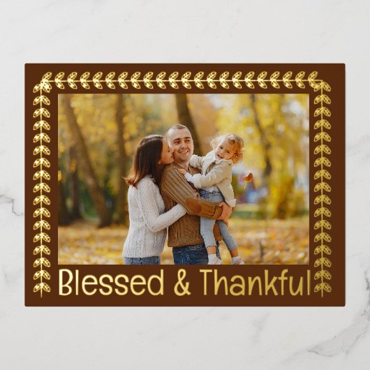 賛美縁ど&感謝箔ホイルホリデーカード 箔シーズンポストカード (正面)