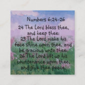 賛美聖なる書物、 経典の神々が輝くウマ・イユに光る スクエア名刺 (正面)