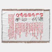 賛美聖書の聖句クリスチャン スローブランケット (正面)