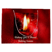 賛美蝋燭火赤箔抱き枕 ラージペーパーバッグ (裏面)