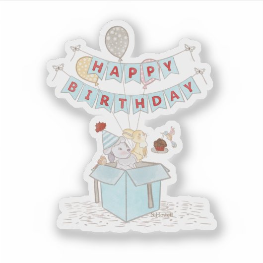 賛美誕生日 シール (正面)