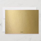 賛美黒と金ゴールドの大きな写真のホリデーカード シーズンカード (裏面)