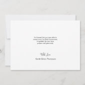 賛美1回目の聖体拝領写真ありがとう サンキューカード (裏面)