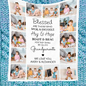 賛美14写真パーソナライズされたコラージュ フリースブランケット