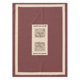 賛美52インチx 70の文字とイメージテンプレート付きこの家 テーブルクロス