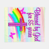 賛美85年間のフリースブランケット フリースブランケット (正面(横))