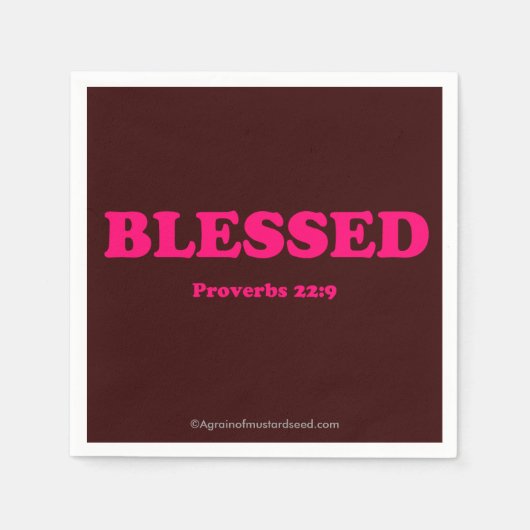 賛美 スタンダードカクテルナプキン (正面)