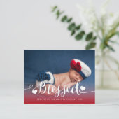 賛美 | 写真ベビーの誕生発表 案内ポストカード (スタンド正面)