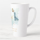 賛美 – 女性のキリスト教信仰バタフライ詩 カフェラテマグ (右)