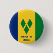 賛美 |引用文セントビンセントおよびグレナディーン諸島国旗 缶バッジ (正面)