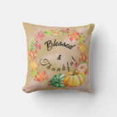 賛美&感謝水カラー紅葉 クッション (正面)